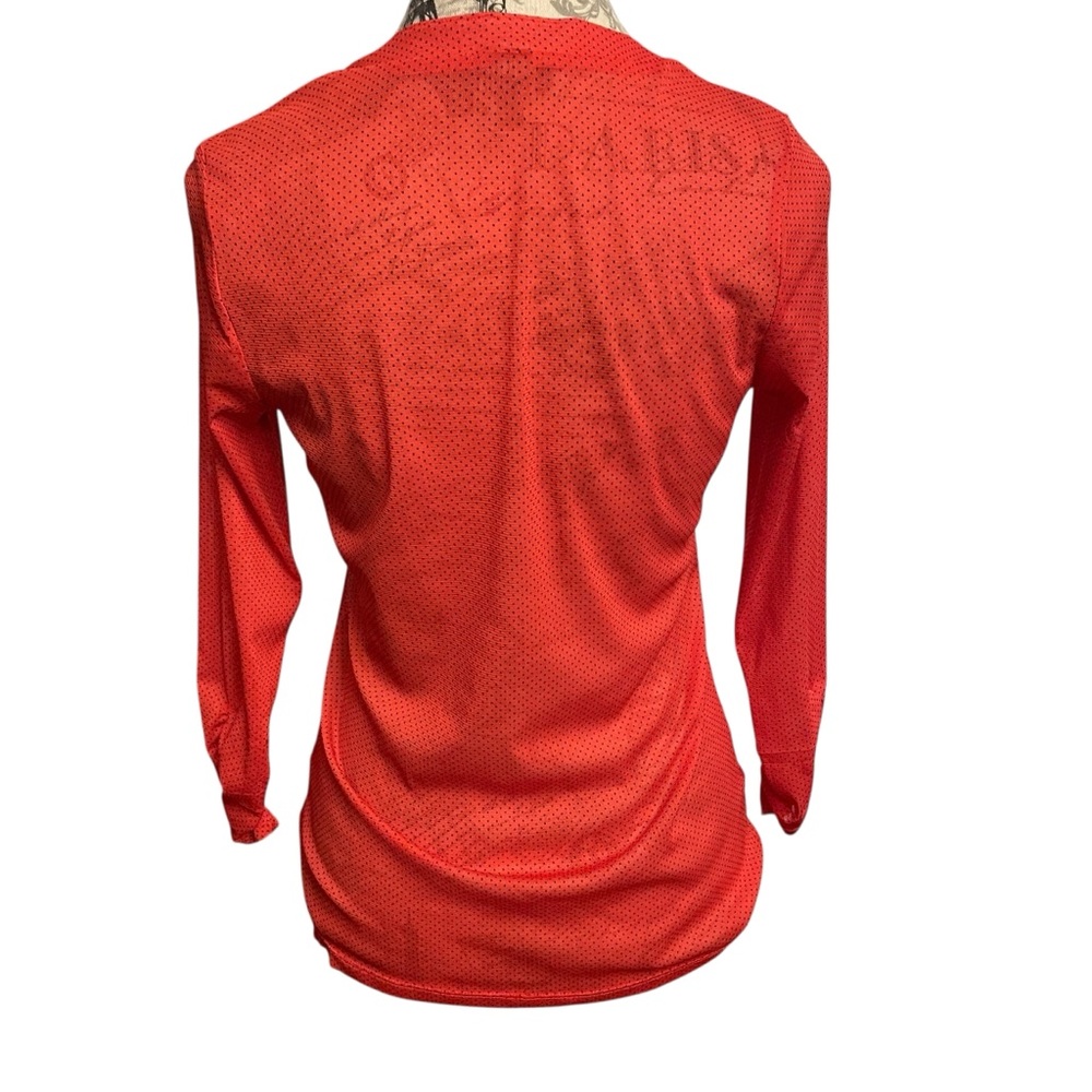 The Limited Coral and black polka dot top - Picture 2 of 5